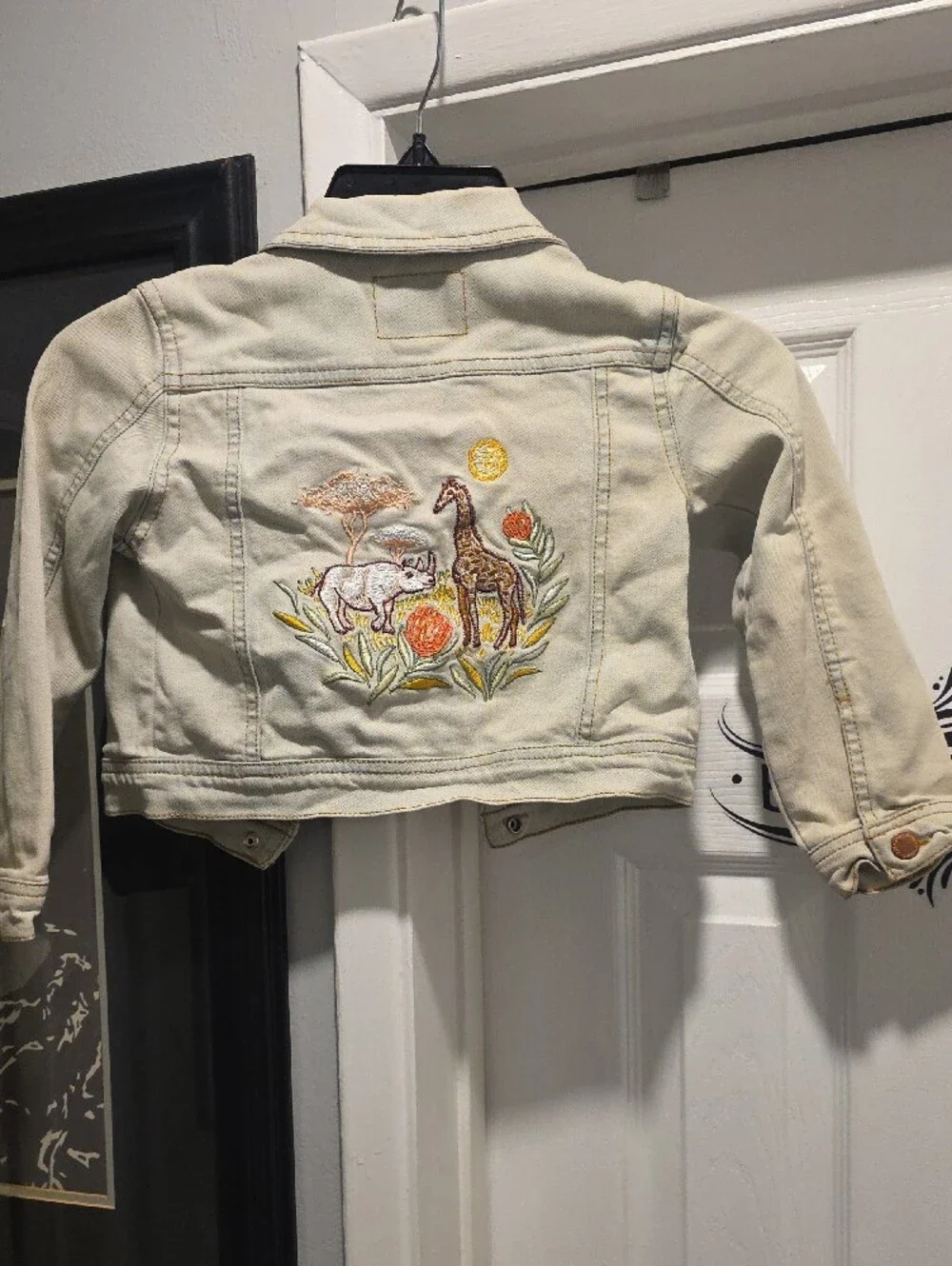 Cream Denim Jacket - Kids